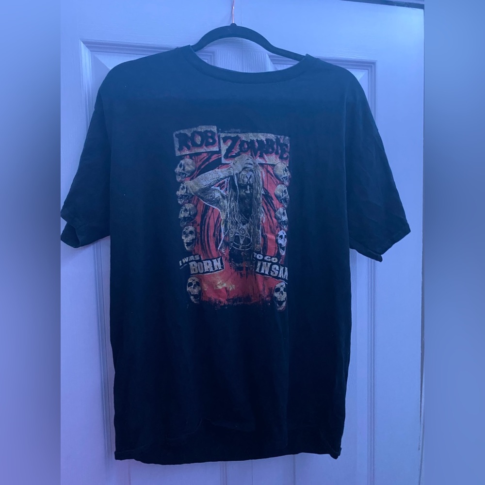 Rob Zombie Skull Tshirt “I was born to go insane”